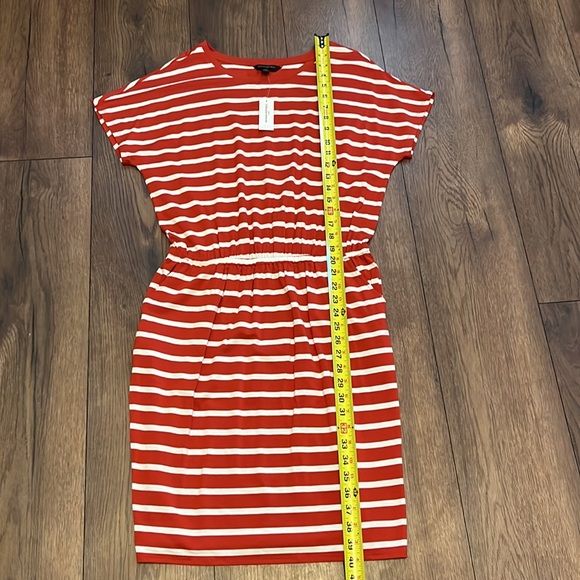 NWT Banana republic t shirt dress orange and white size medium - Picture 2 of 7